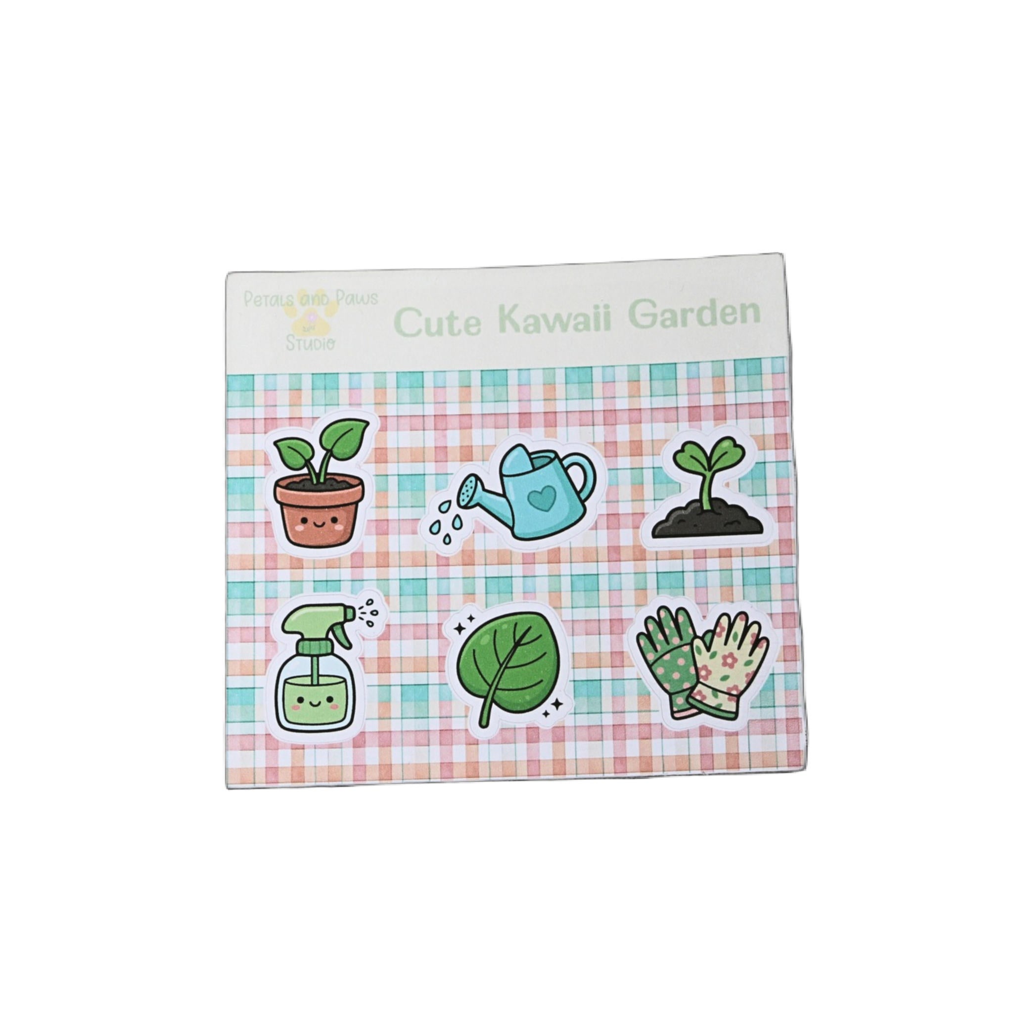 Kawaii Plant Sticker – 6-pack Garden Sheet for Cottage Journal Laptop
