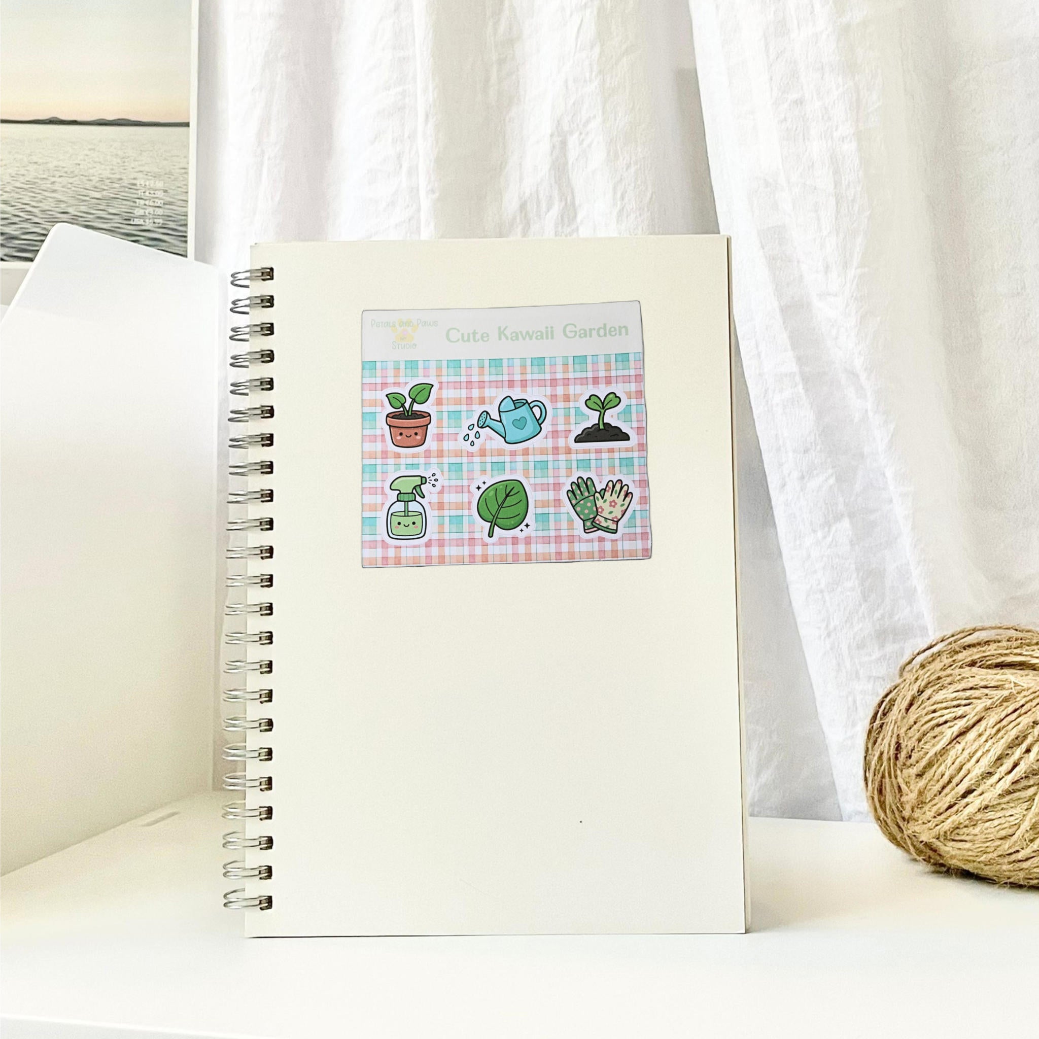 Kawaii Plant Sticker – 6-pack Garden Sheet for Cottage Journal Laptop