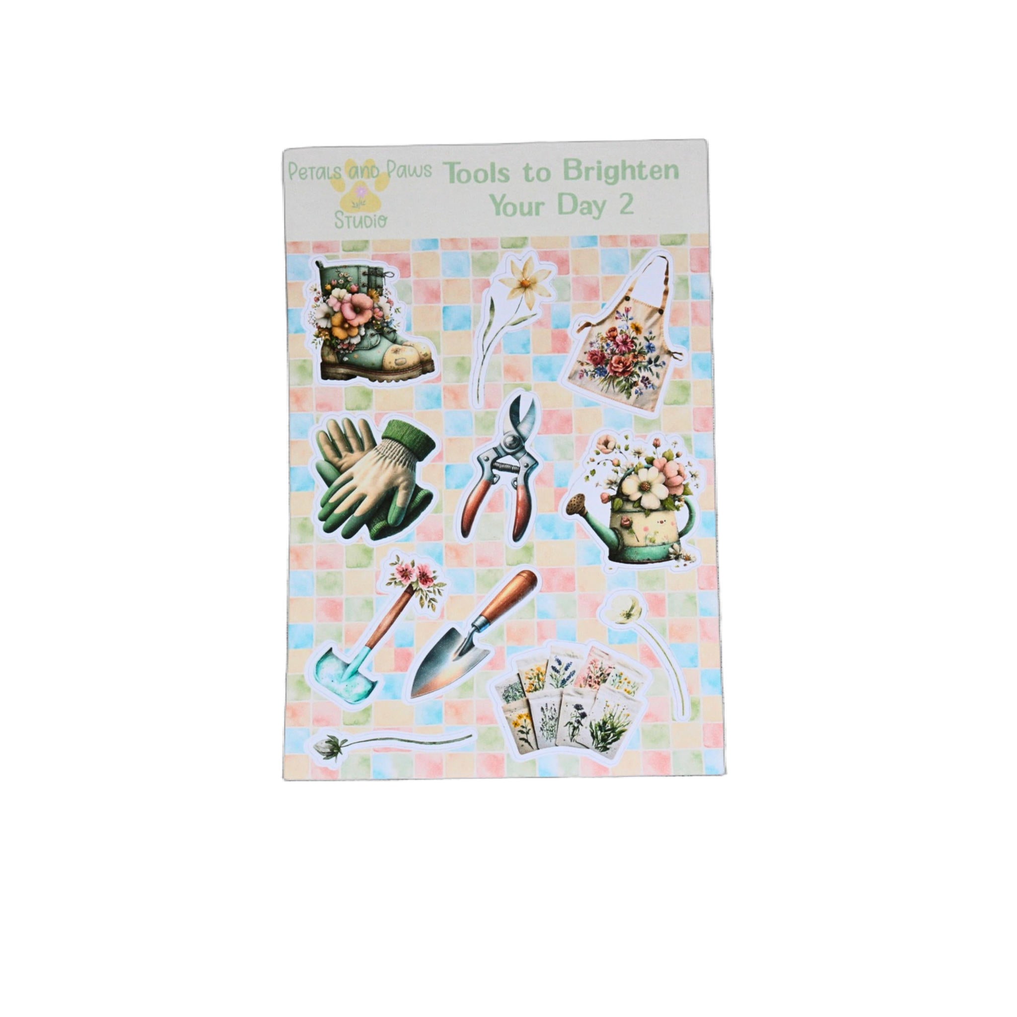 Garden Tool Stickers – Cottage Gardening Theme Decorative Matte Paper